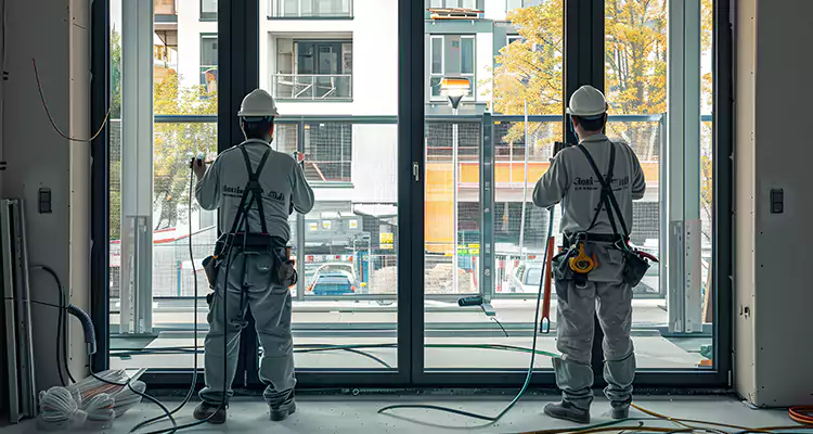 Patio Door Glass Replacement with Built-In Blinds in St. Petersburg, FL